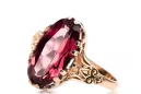 Ring Vintage Stil Rubinrot Originales Vintage-Roségold aus 14 Karat vrc058r