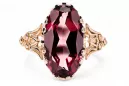 Ring Vintage Stil Rubinrot Originales Vintage-Roségold aus 14 Karat vrc058r