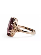 Ring Vintage Stil Rubinrot Originales Vintage-Roségold aus 14 Karat vrc058r