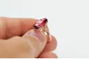 Ring Vintage Stil Rubinrot Originales Vintage-Roségold aus 14 Karat vrc058r