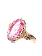 Original vintage din aur roz de 14k Ametist Inel Vintage bijuterii vrc058r