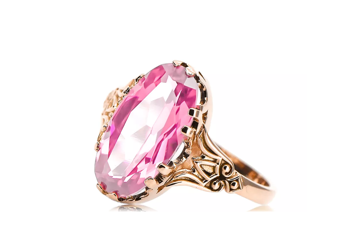 Original vintage din aur roz de 14k Ametist Inel Vintage bijuterii vrc058r Original vintage din aur roz de 14k Ametist Inel Vintage bijuterii vrc058r