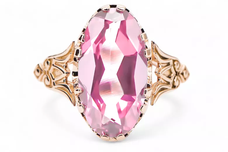 Ring Amethyst Original Vintage 14K Rose Gold Vintage craft vrc058r