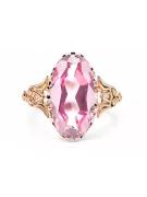 Original vintage din aur roz de 14k Ametist Inel Vintage bijuterii vrc058r