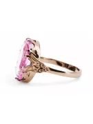 Vintage Anillo Amatista Oro rosa antiguo original de 14k vrc058r