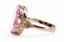 Original vintage din aur roz de 14k Ametist Inel Vintage bijuterii vrc058r