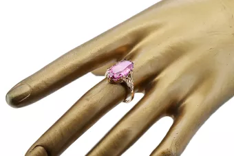 Ring Amethyst Originales Vintage-Roségold aus 14 Karat Vintage Stil vrc058r
