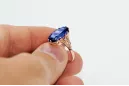 Оригинално ретро 14k розово злато Сапфир Пръстен Винтидж vrc058r