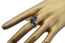 Originalus 14k rožinio aukso vintage Sapyras Žiedas Vintažiniai amatai vrc058r