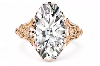 Originales Vintage-Roségold aus 14 Karat Zirkon Ring Vintage Stil vrc058r