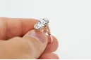 Zircon Or rose 14 carats vintage d'origine Anneau Bijoux vintage vrc058r