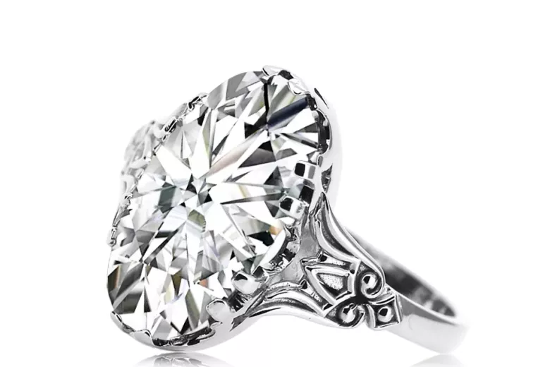 Or rose 14 carats vintage d'origine Réglage Anneau Vintage vrc058r