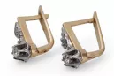 Earrings Vintage Jewlery Zircon Original Vintage 14K Rose White Gold vec150r