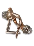 Ohrringe Vintage Einstellung Originales Vintage-Roségold aus 14 Karat vec154r