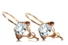 Zircon Original Vintage 14K Rose Gold Earrings Vintage vec142r