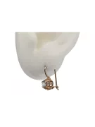 Earrings Vintage craft Zircon Original Vintage 14K Rose Gold vec145r