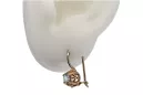 Earrings Vintage craft Zircon Original Vintage 14K Rose Gold vec145r