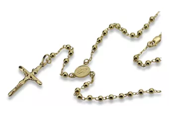 Італійська 14k жовтий золото розарій ланцюга rcc008y