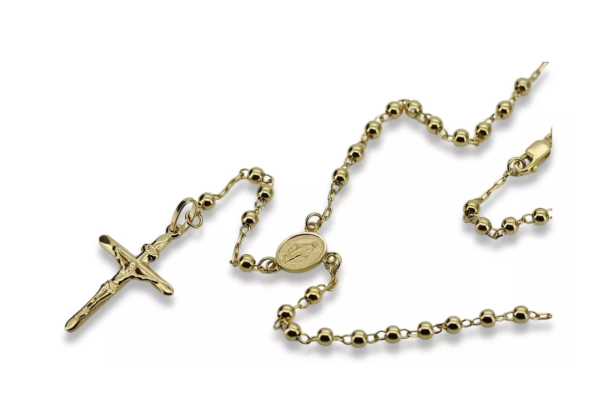 Italian 14k yellow gold rosary chain rcc008y Italian 14k yellow gold rosary chain rcc008y
