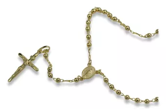 Ιταλία 14k κίτρινο χρυσό ροζάρι αλυσίδα rcc008y