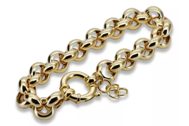 Italian yellow 14k gold Anchor Kenik Lady bracelet cb025y