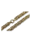 Yellow 14k gold modern Byzantina king bracelet cb009y