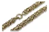 Yellow 14k gold modern Byzantina king bracelet cb009y