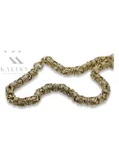 Yellow 14k gold modern Byzantina king bracelet cb009y