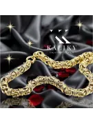 Yellow 14k gold modern Byzantina king bracelet cb009y