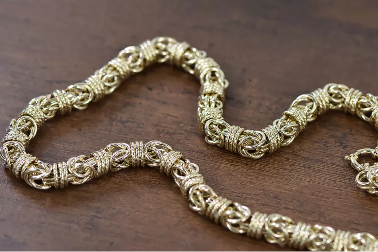 Yellow rose gold chain ★ russiangold.com ★ Gold 585 333 Low price