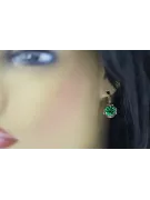 Σκουλαρίκια Emerald Original Vintage προϊόν ροζ χρυσό 14k Vintage vec029r