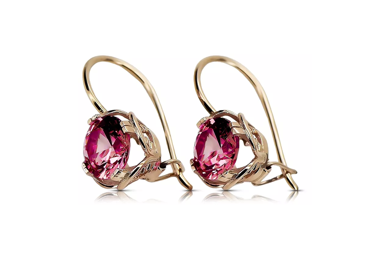 Ruby Original Vintage 14K Rose Gold Earrings vec029r Ruby Original Vintage 14K Rose Gold Earrings vec029r