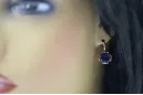 Sapphire Original Vintage 14K Rose Gold Earrings Vintage craft vec029r