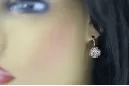 Earrings Vintage style Zircon Original Vintage 14K Rose Gold vec029r