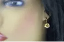 Original Vintage 14K Rose Gold Yellow Peridot Earrings Vintage style vec029r