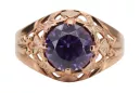 Russian Soviet rose 14k 585 gold Alexandrite Ruby Emerald Sapphire Zircon ring  vrc080