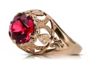 Inel Vintage Craft  Rubin Original vintage din aur roz de 14k vrc080r