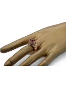 Original Vintage 14K Rose Gold Ruby Ring Vintage Jewlery vrc080r