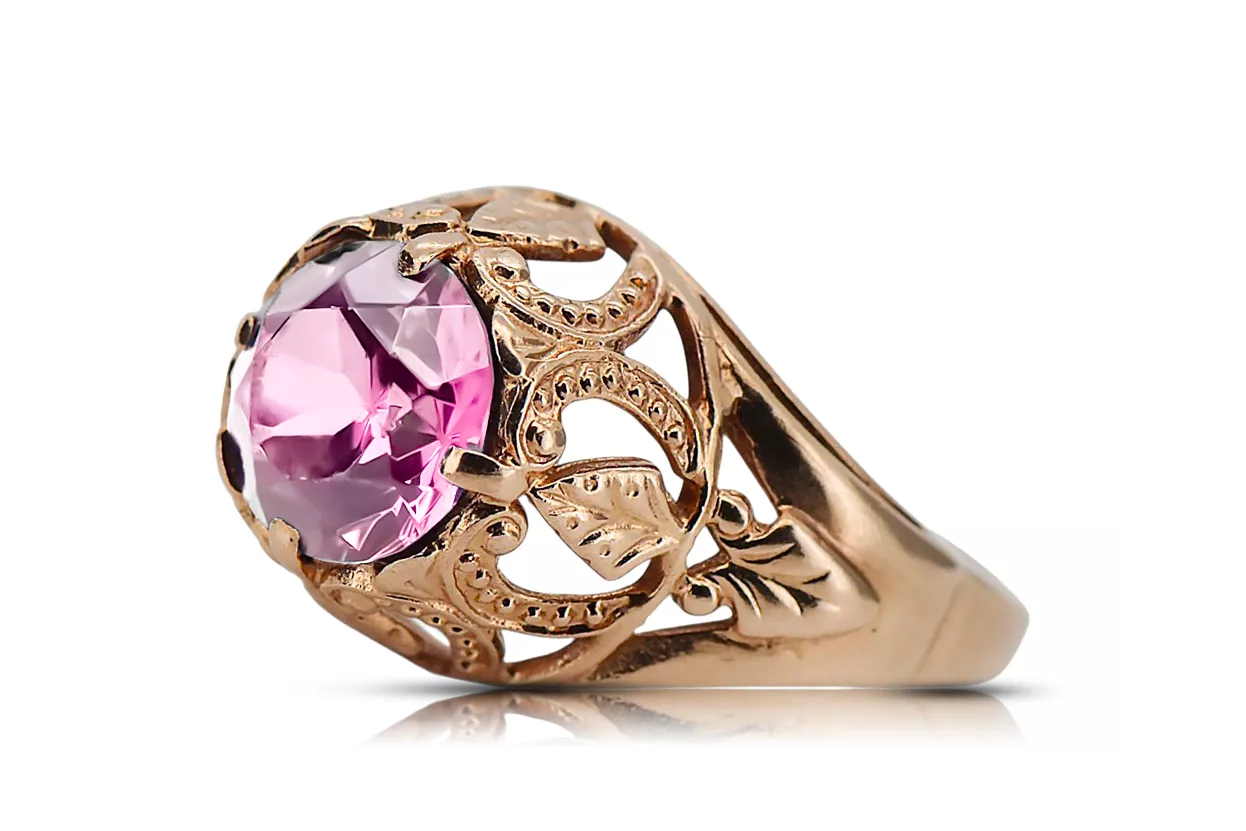 Or rose 14 carats vintage d'origine Améthyste Anneau Vintage vrc080r Or rose 14 carats vintage d'origine Améthyste Anneau Vintage vrc080r