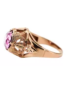 Or rose 14 carats vintage d'origine Améthyste Anneau Vintage vrc080r