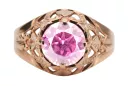 Or rose 14 carats vintage d'origine Améthyste Anneau Vintage vrc080r
