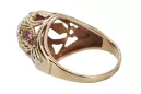 Or rose 14 carats vintage d'origine Améthyste Anneau Vintage vrc080r