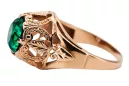 Original vintage din aur roz de 14k Smarald Inel Vintage bijuterii vrc080r