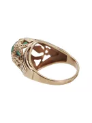 Original vintage din aur roz de 14k Smarald Inel Vintage bijuterii vrc080r