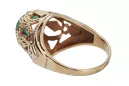 Original vintage din aur roz de 14k Smarald Inel Vintage bijuterii vrc080r