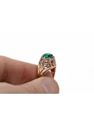 Original vintage din aur roz de 14k Smarald Inel Vintage bijuterii vrc080r
