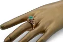 Original vintage din aur roz de 14k Smarald Inel Vintage bijuterii vrc080r