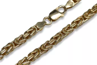 Sterling Silver 925 rose pink gold plated Bizantine chain cc014rgp