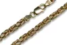 Sterling Silver 925 rose pink gold plated Bizantine chain cc014rgp
