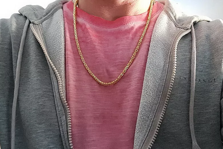 Жълта розово злато верижка ★ russiangold.com ★ злато 585 333 Ниска цена